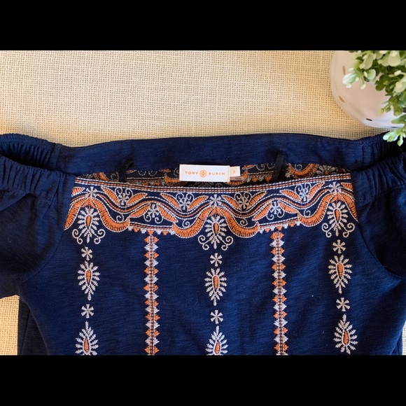 Tory Burch Neil off the shoulder Dress Size Small - Picture 2 of 8